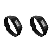 LED Pedometer Bracelet Wrist Calorie Counter 12/24H Time Display Step Counter