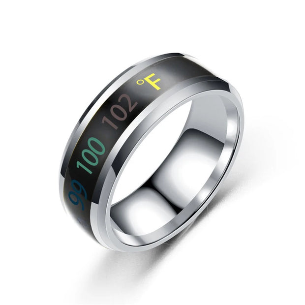 Smart Stainless Steel Multifunctional Ring for Couple Mood Feeling Intelligent