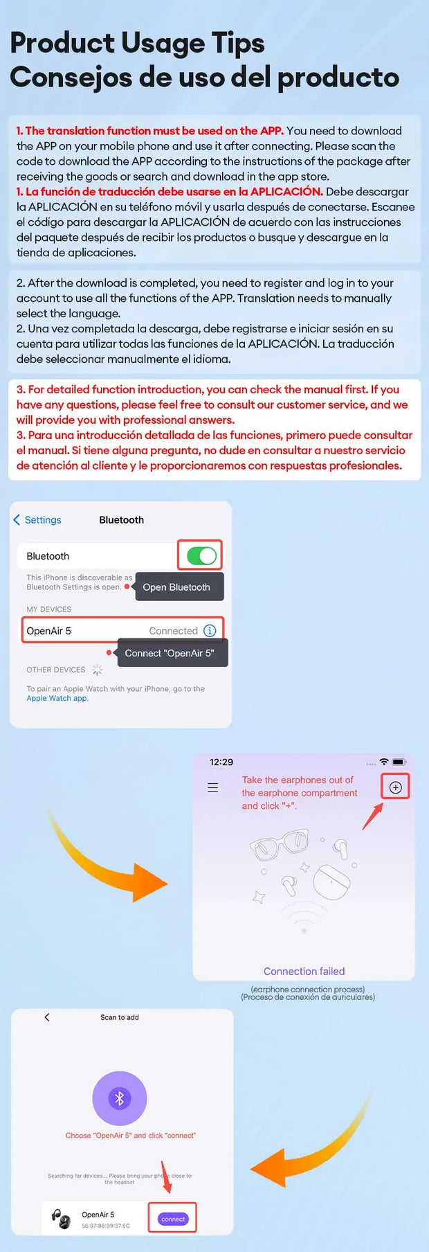 Choice HYUNDAI Openair5 AI Bluetooth Translation Earphones Hanging Ear