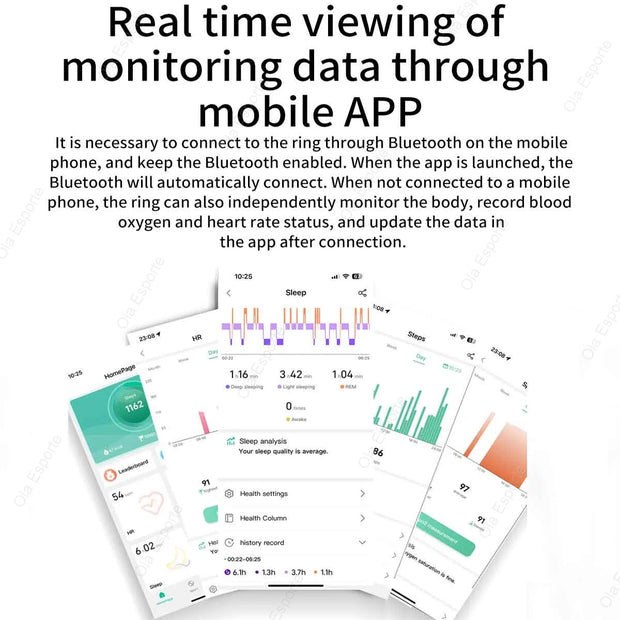 For Xiaomi Smart Ring 2025 Men Women Health Heart Rate Blood Oxygen Monitor