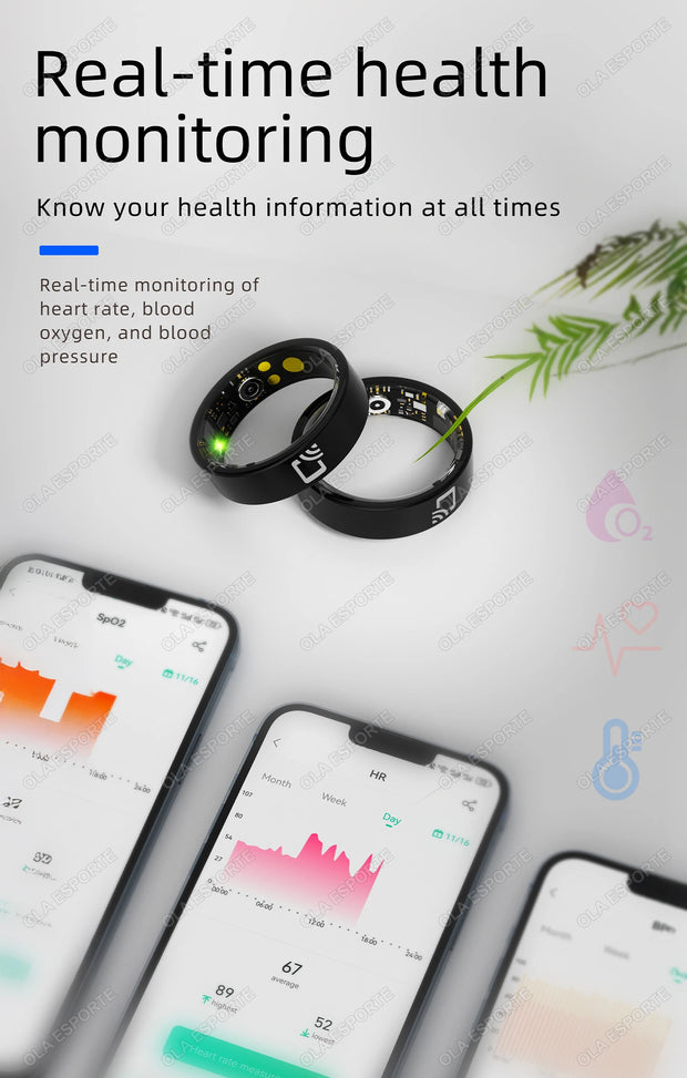 2024 NEW For Xiaomi NFC Smart Ring Men Women Blood Pressure Heart Rate