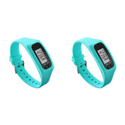 LED Pedometer Bracelet Wrist Calorie Counter 12/24H Time Display Step Counter