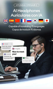 Choice HYUNDAI Openair5 AI Bluetooth Translation Earphones Hanging Ear