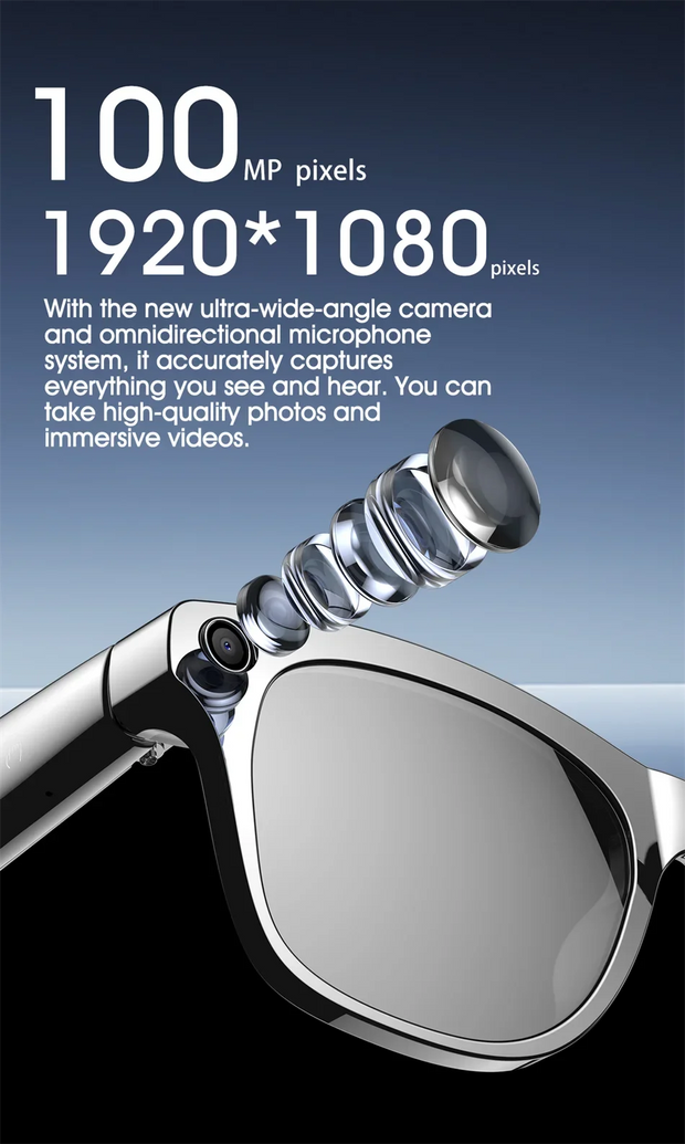Xiaomi 4K HD AI Smart Glasses Chat GPT 100MP Camera Bluetooth Call