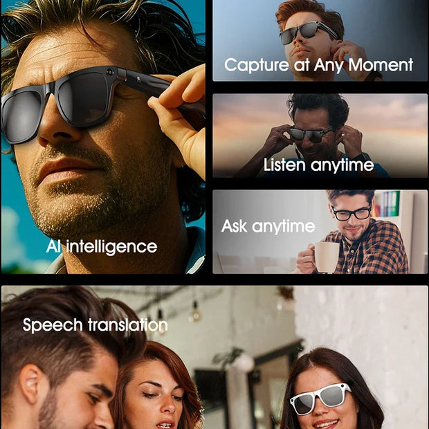 Xiaomi 4K HD AI Smart Glasses Chat GPT 100MP Camera Bluetooth Call