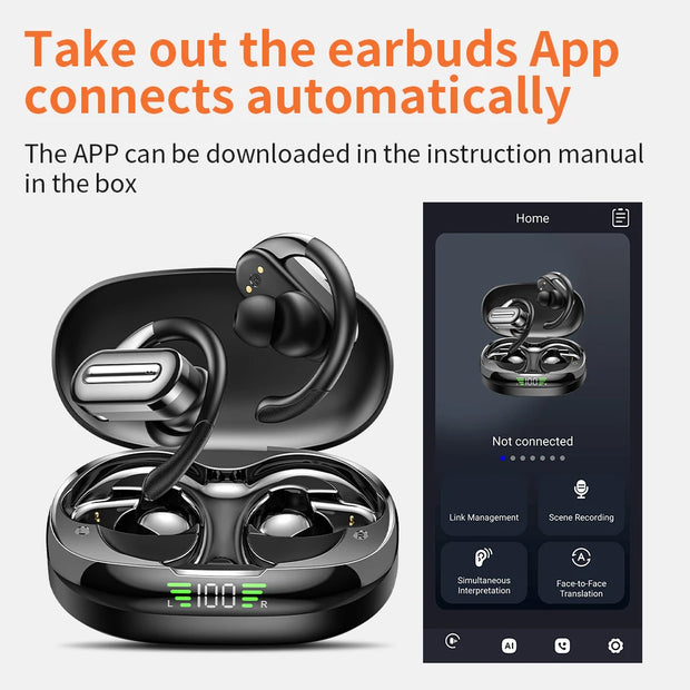 AI Translator On-ear Headphones 144 Languages Real Time Translation Earphones