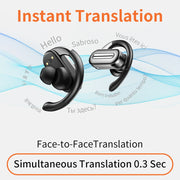 AI Translator On-ear Headphones 144 Languages Real Time Translation Earphones