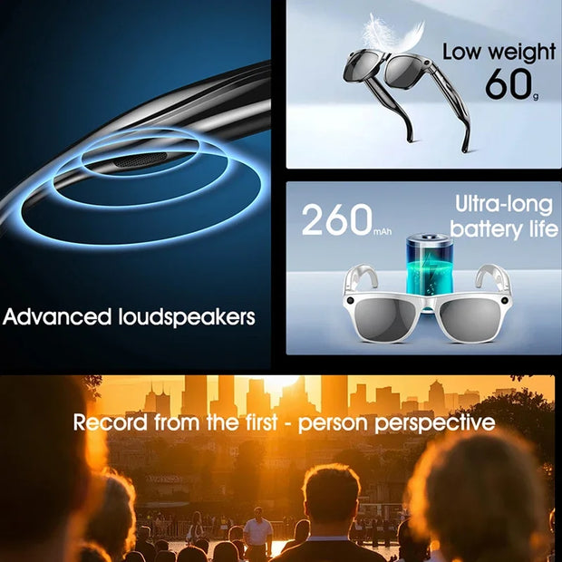 Xiaomi 4K HD AI Smart Glasses Chat GPT 100MP Camera Bluetooth Call
