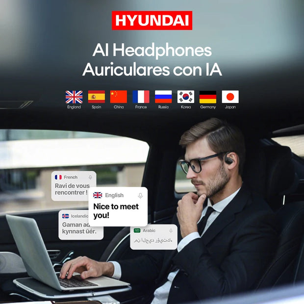 Choice HYUNDAI Openair5 AI Bluetooth Translation Earphones Hanging Ear