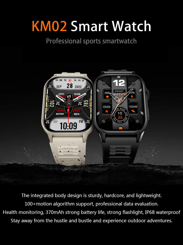 LIGE New Smart Watch Men Blood Oxygen Health Monitor Watch 2.01"
