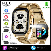 LIGE New Smart Watch Men Blood Oxygen Health Monitor Watch 2.01"