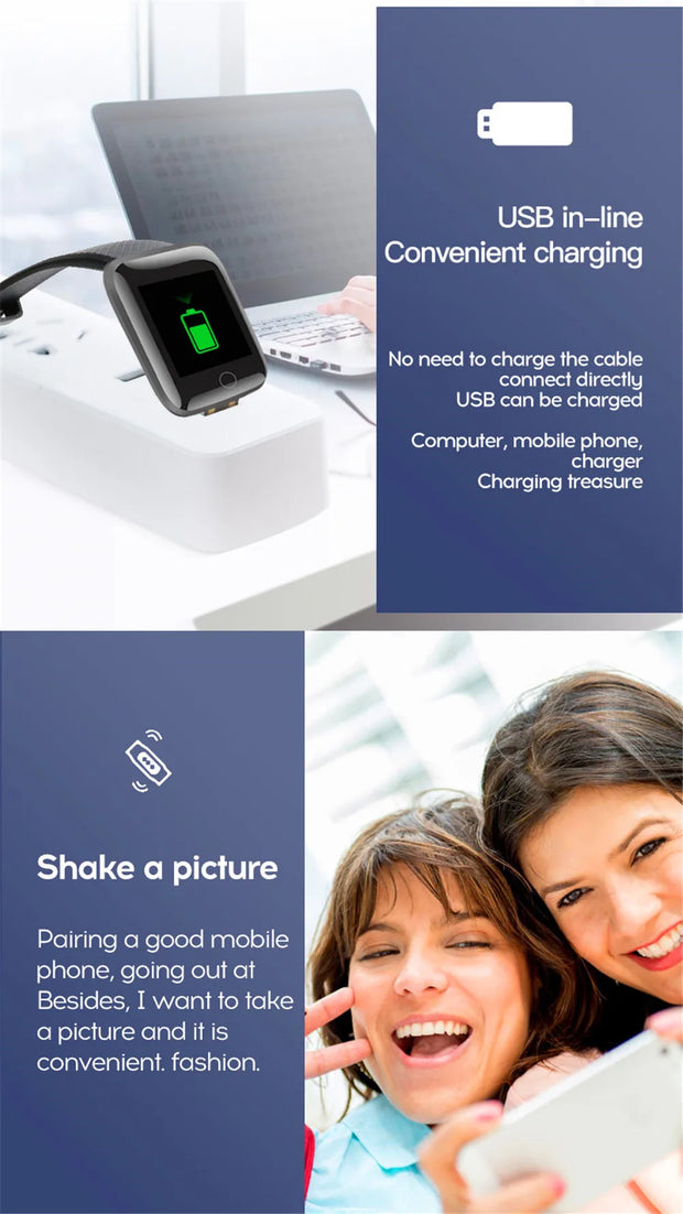 Smart Watch Sport Men Fitness Monitoring Woman Smartwatch Bluetooth Connection