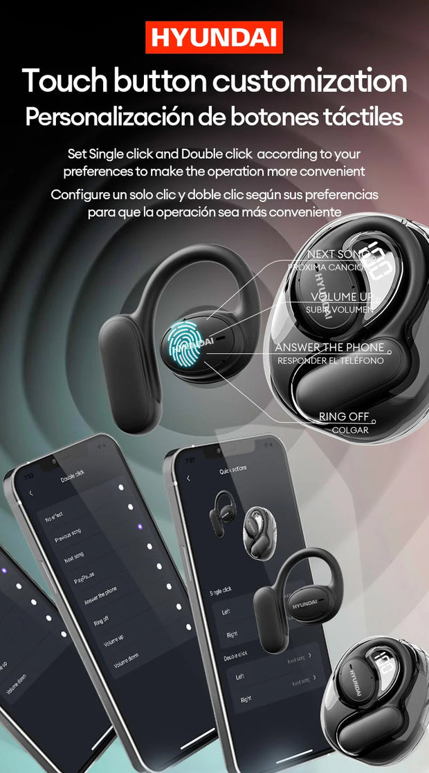 Choice HYUNDAI Openair5 AI Bluetooth Translation Earphones Hanging Ear
