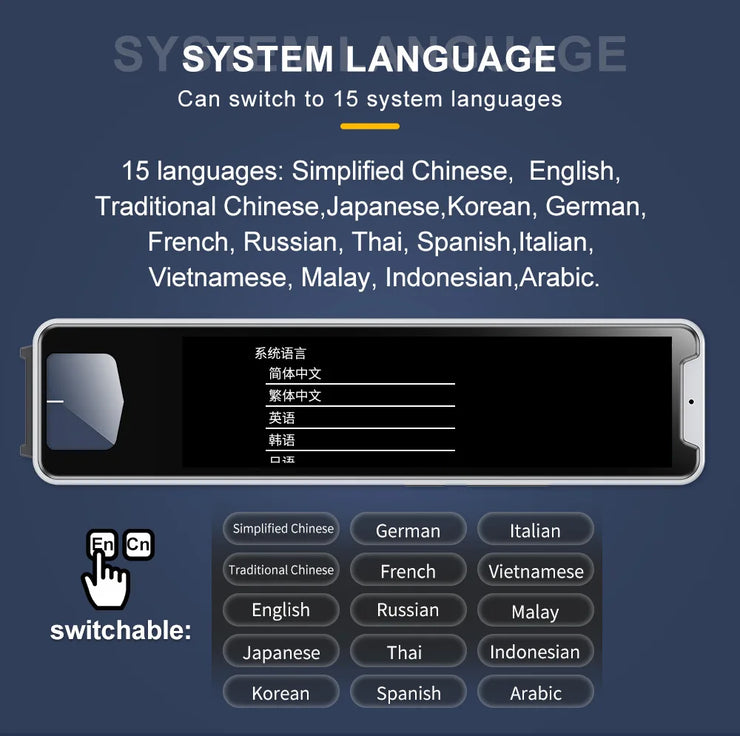 MD32 Language Scanner Pen Smart Pen Language Translator Electronic Dictionary English Learning Scanning Pen Built in Battery