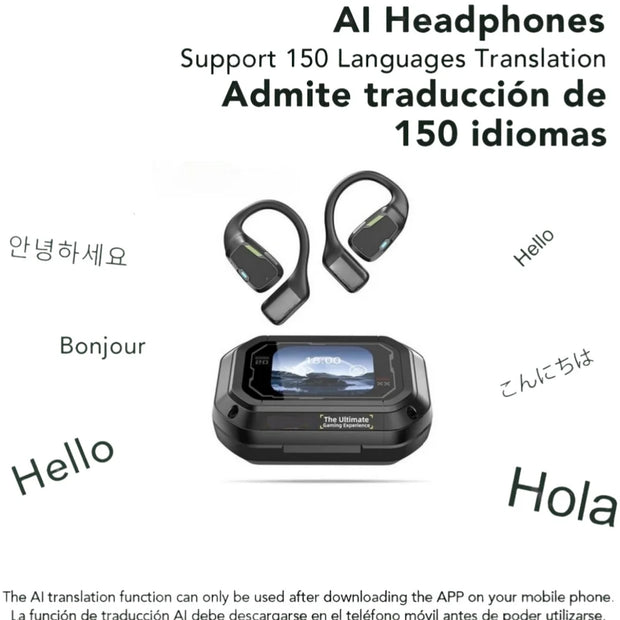 Bluetooth AI Transla Earbuds Smart Wireless Translation HiFi Headphones Sports Noise Reduction