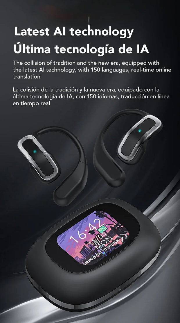 Bluetooth AI Transla Earbuds Smart Wireless Translation HiFi Headphones Sports Noise Reduction