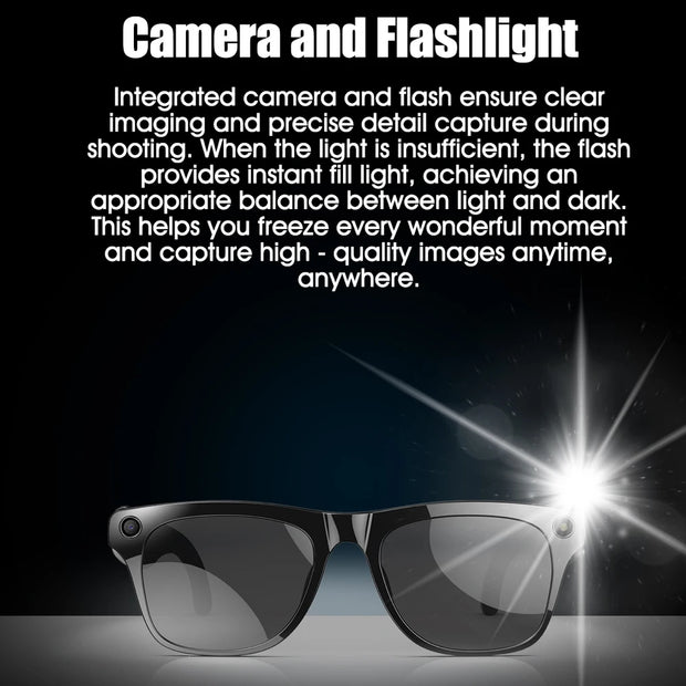 Sports Sunglasses Men Women AI Translate Smart Glasses HD Camera Take Photo