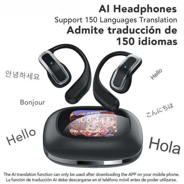 Bluetooth AI Transla Earbuds Smart Wireless Translation HiFi Headphones Sports Noise Reduction