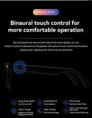 New Smart Glasses Wireless Calling Earphones Remote Control Photo AI Assistant
