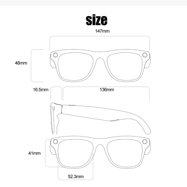 Sports Sunglasses Men Women AI Translate Smart Glasses HD Camera Take Photo