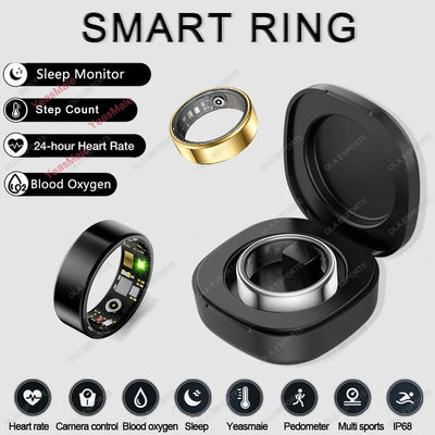 2025 Smart Ring Men Women 5ATM & IP68 Waterproof Health Monitoring Heart Rate