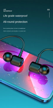 Wireless Headphones Bluetooth 5.0 Neckband Earphones Silicone Hifi 9D Stereo