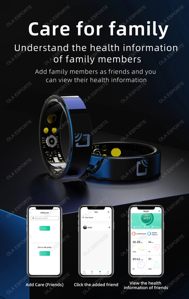2024 NEW For Xiaomi NFC Smart Ring Men Women Blood Pressure Heart Rate