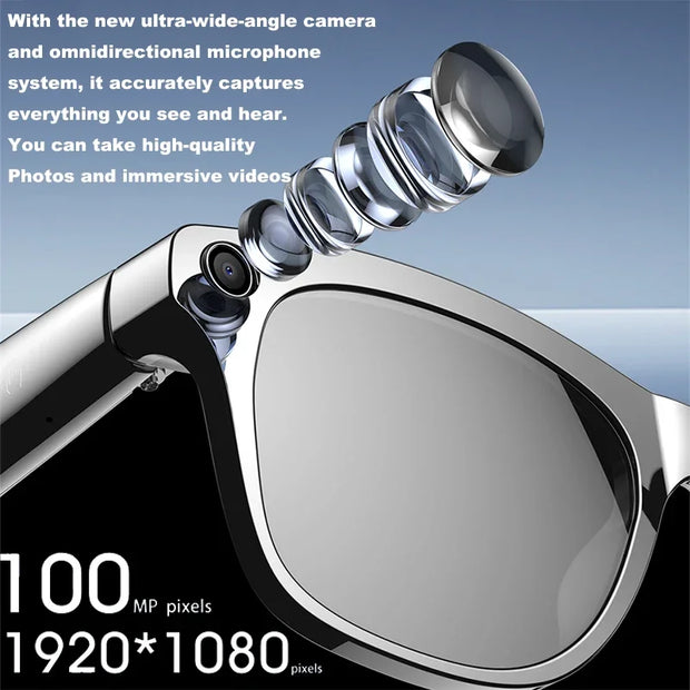 Xiaomi 4K HD AI Smart Glasses Chat GPT 100MP Camera Bluetooth Call