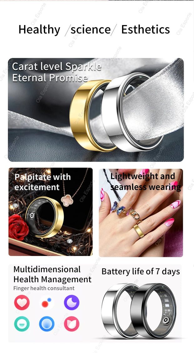 For Xiaomi Smart Ring 2025 Men Women Health Heart Rate Blood Oxygen Monitor