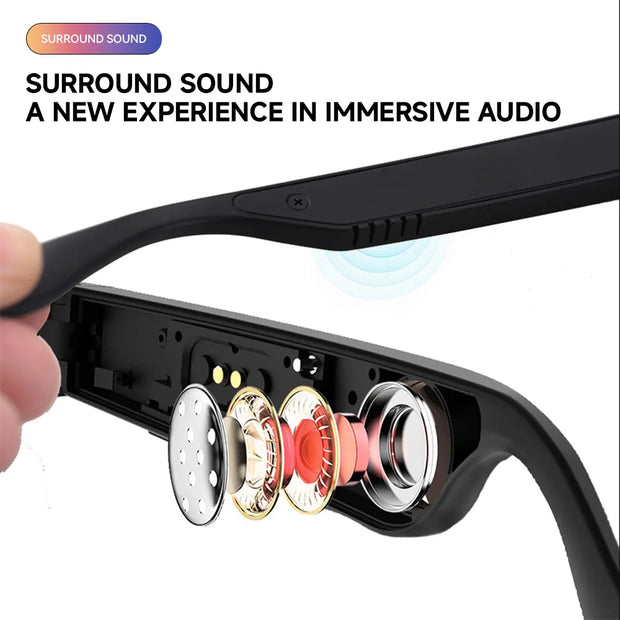 New Smart Glasses Wireless Calling Earphones Remote Control Photo AI Assistant