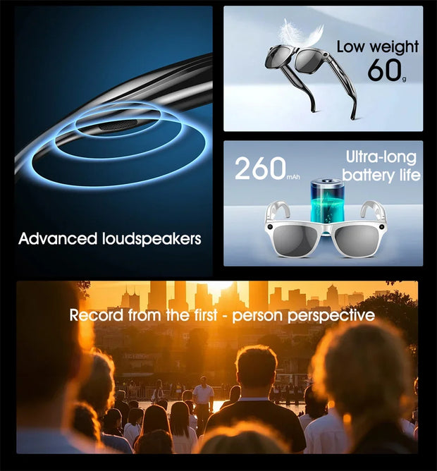 Xiaomi 4K HD AI Smart Glasses Chat GPT 100MP Camera Bluetooth Call