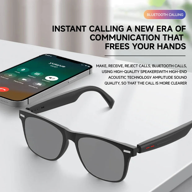 New Smart Glasses Wireless Calling Earphones Remote Control Photo AI Assistant