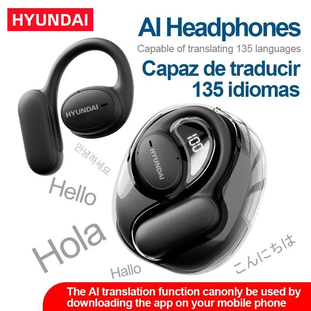 Choice HYUNDAI Openair5 AI Bluetooth Translation Earphones Hanging Ear