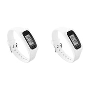 LED Pedometer Bracelet Wrist Calorie Counter 12/24H Time Display Step Counter