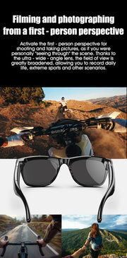 Sports Sunglasses Men Women AI Translate Smart Glasses HD Camera Take Photo