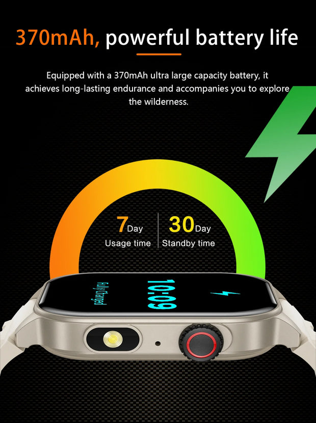 LIGE New Smart Watch Men Blood Oxygen Health Monitor Watch 2.01"