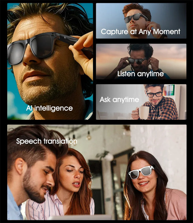 Xiaomi 4K HD AI Smart Glasses Chat GPT 100MP Camera Bluetooth Call
