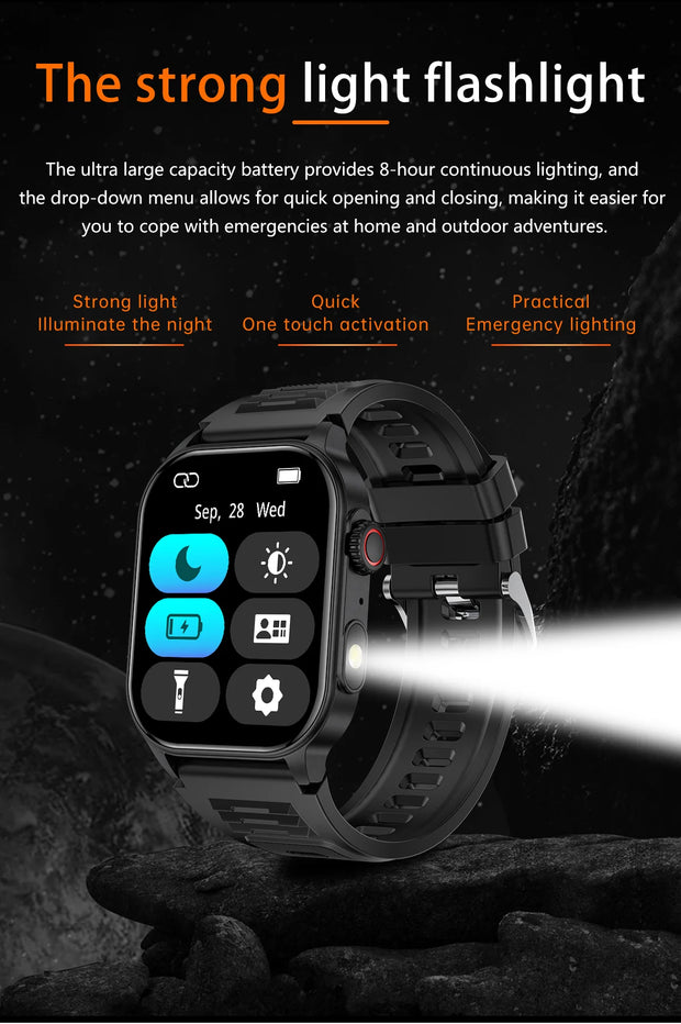 LIGE New Smart Watch Men Blood Oxygen Health Monitor Watch 2.01"