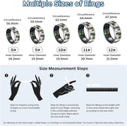Smart Ring Health Tracker, Sleep Tracker Ring with Heart Rate, Waterproof Fitness Ring for Activity Monitoring/Steps/Distance/Calories,Air Gestures,Up to 7Day Battery,For Ios Android(Stylish Silver#8)
